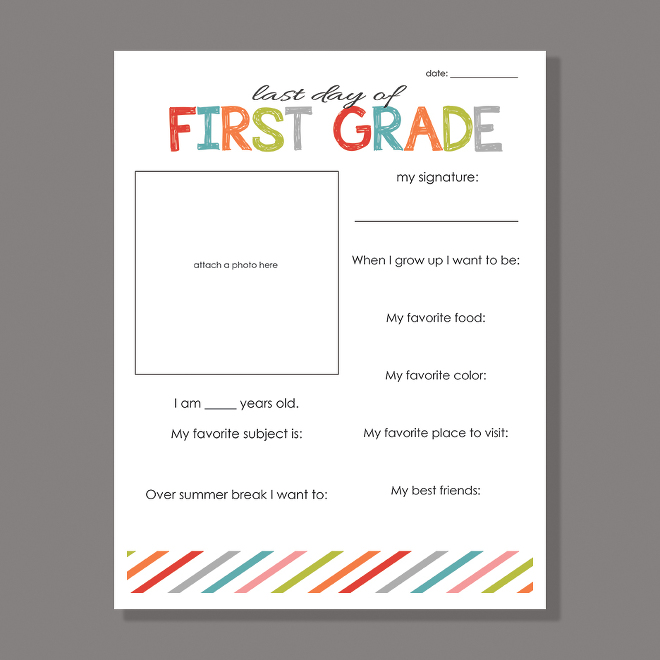 last day of school free printable